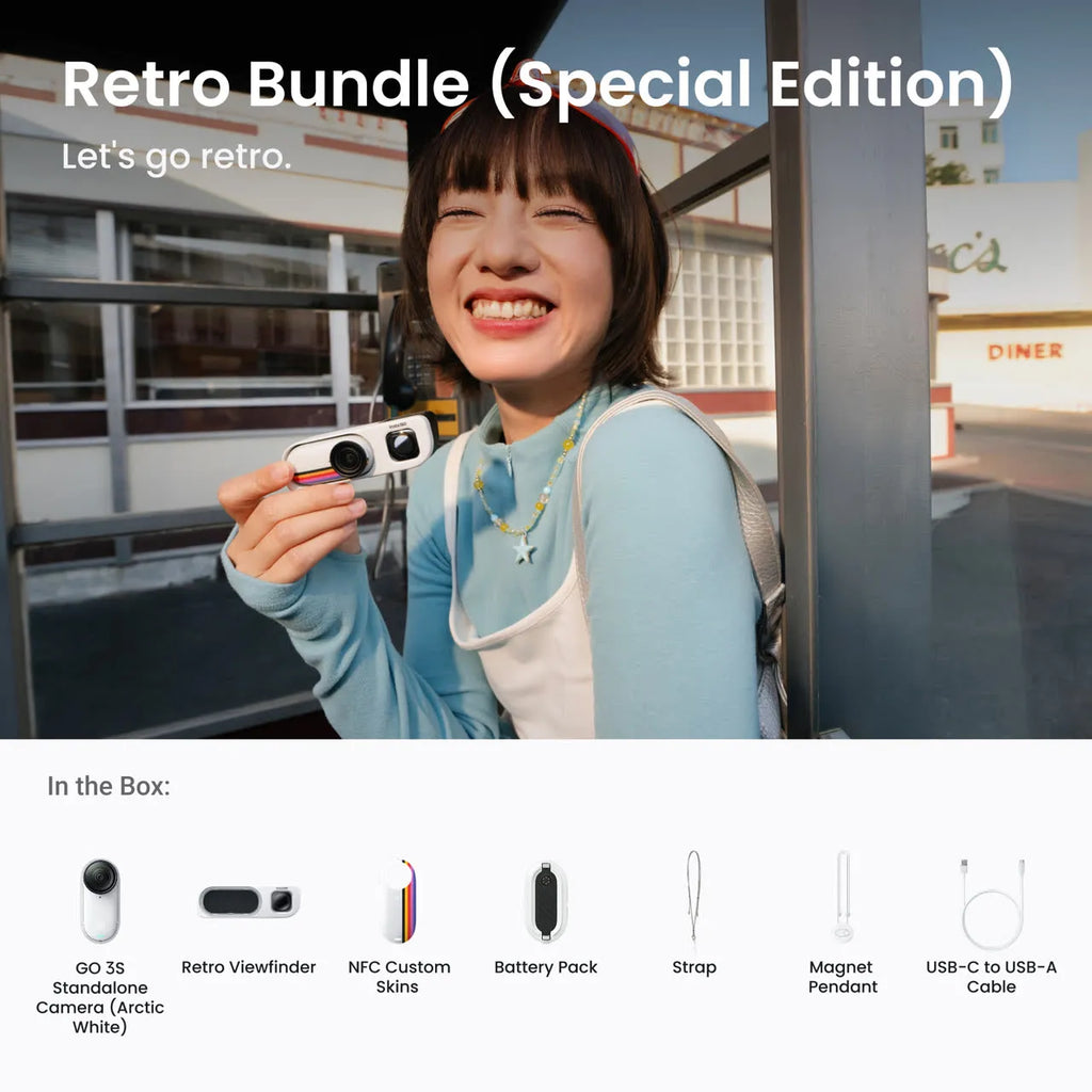 Insta360 GO 3S Retro Bundle Special Edition 128GB (Canvas White)