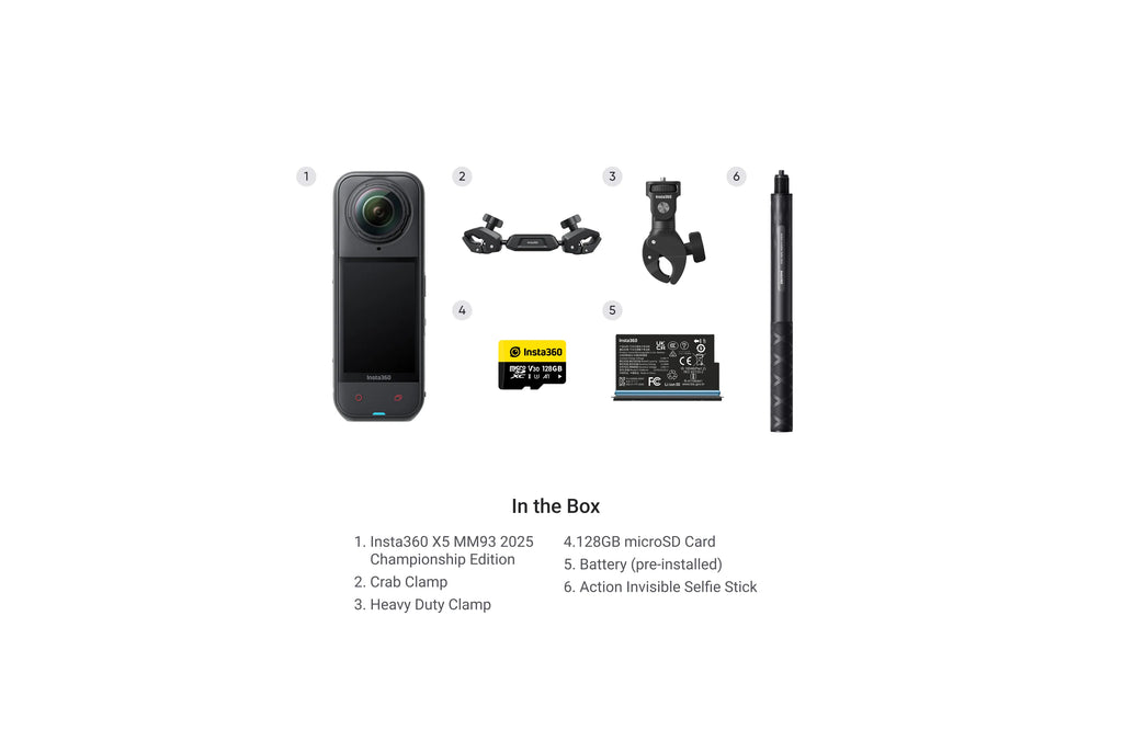 Insta360 X5 MM93 2025 Championship Edition (128GB microSD Card)